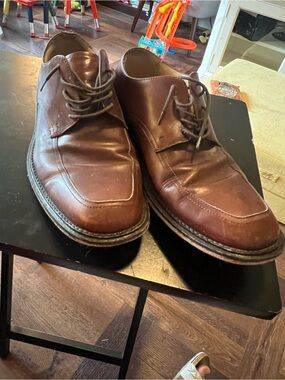 Men's Brown Leather Derby Shoes - Classic Lace-Up